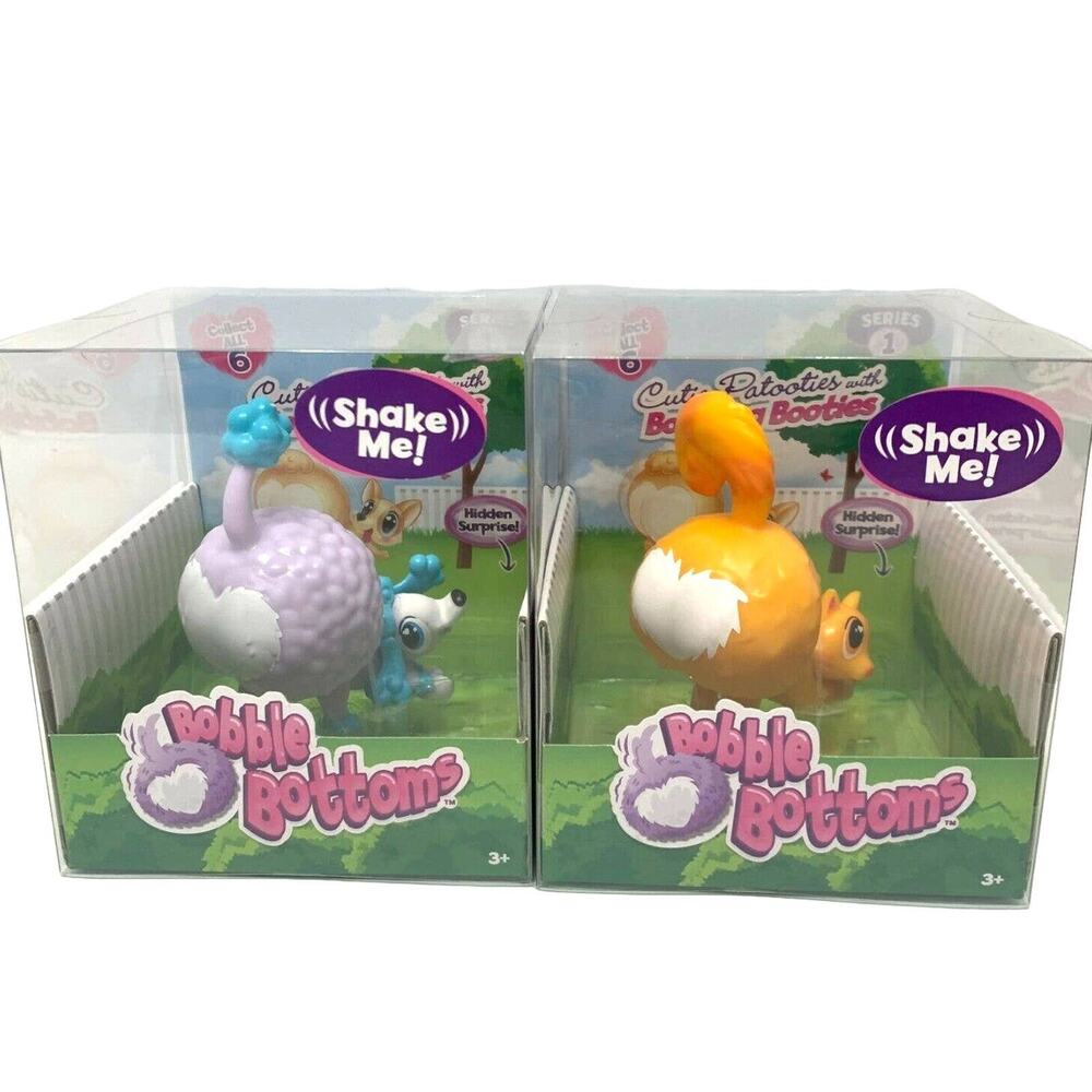 2 Pack Cutie Patooties with Bobbling Booties Bobble Bottoms Collectible Toys NEW